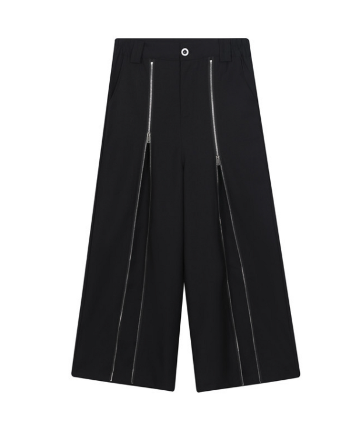 zip flare wide pants EN566