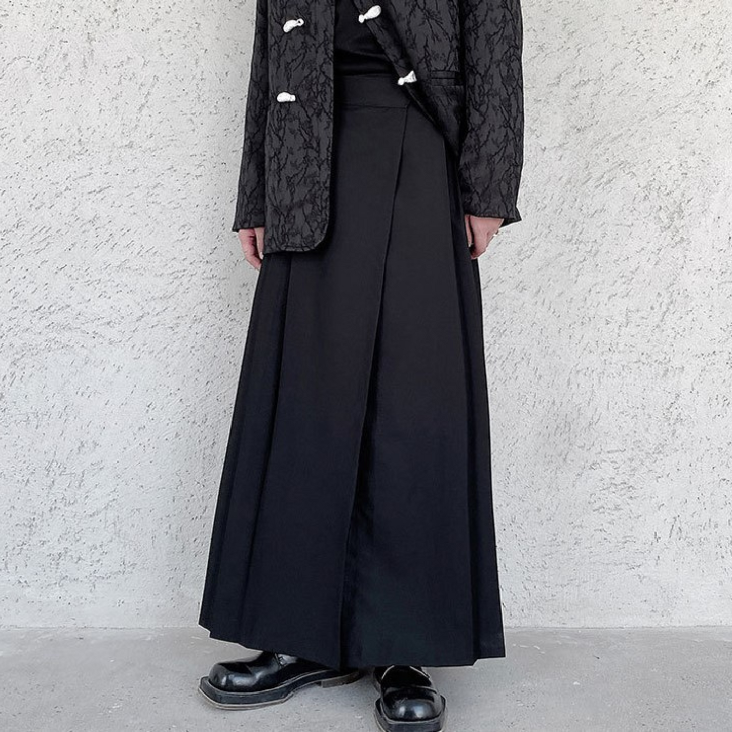 unisex dark pleated skirt EN250