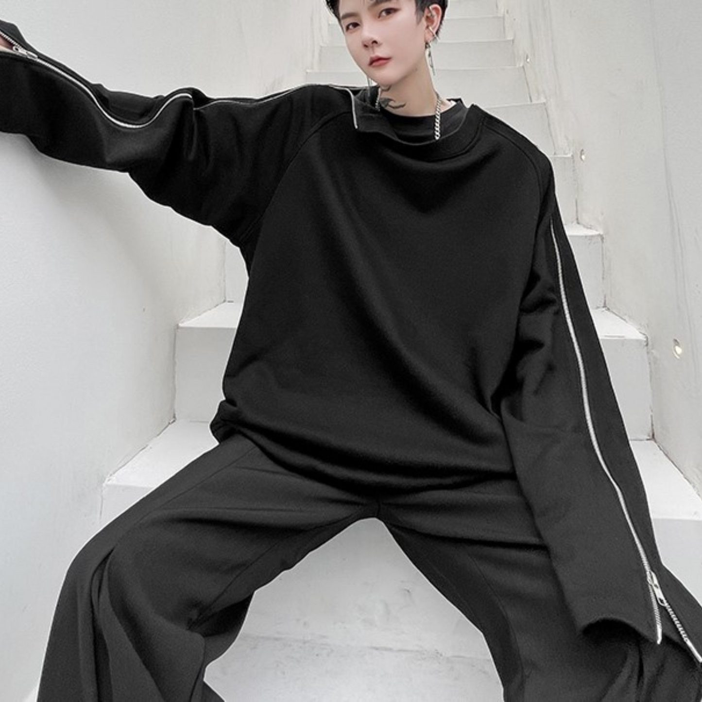 arm zip sweatshirts EN244