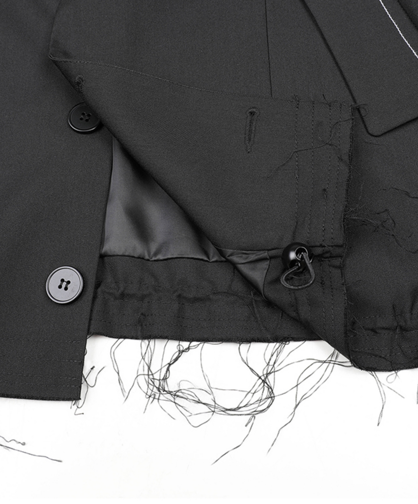 dark rough hem short jacket EN728