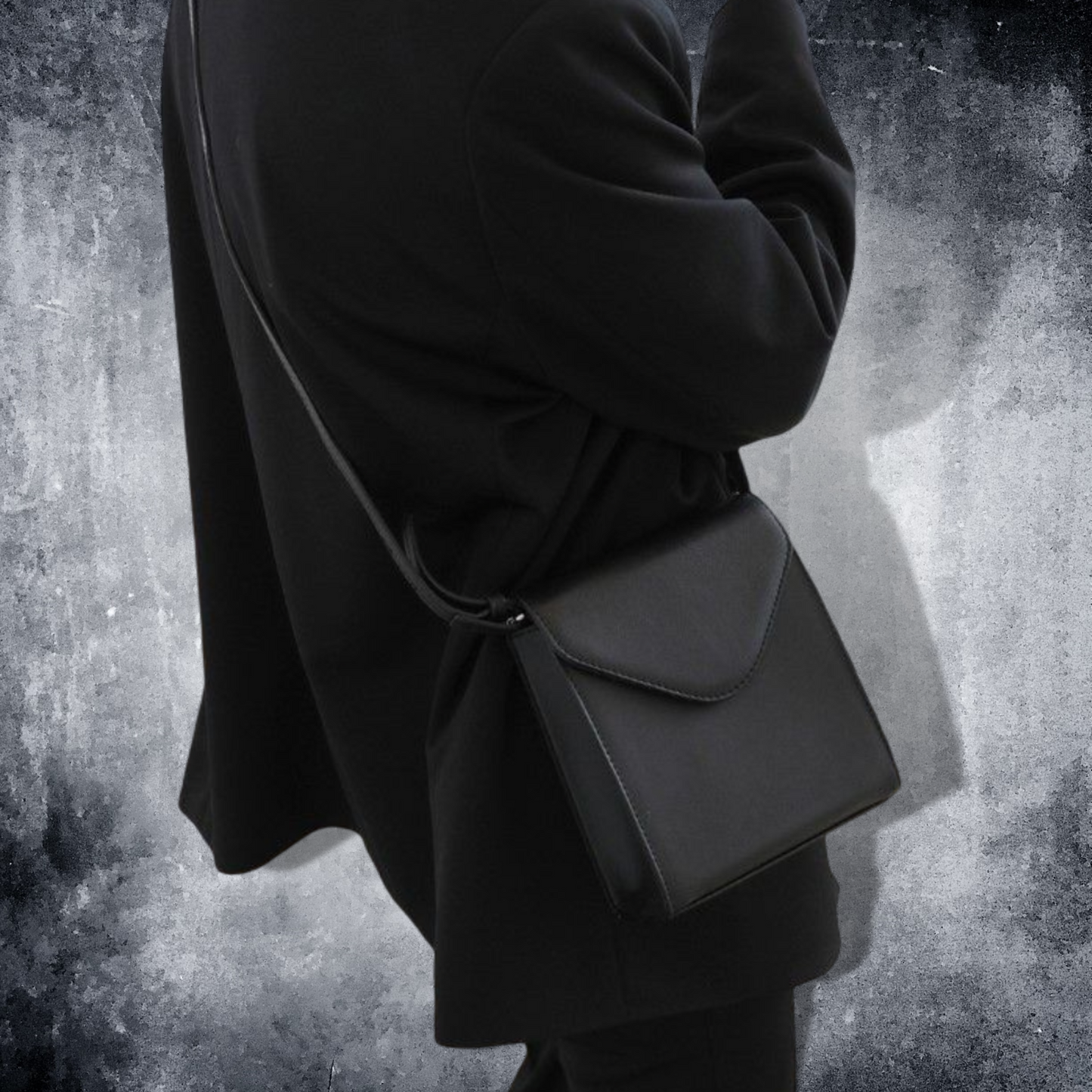 square shoulder leather bag EN200