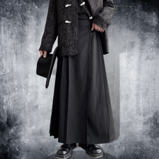 unisex dark pleated skirt EN250