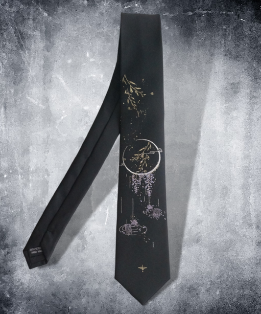 goldfish wisteria design necktie EN854