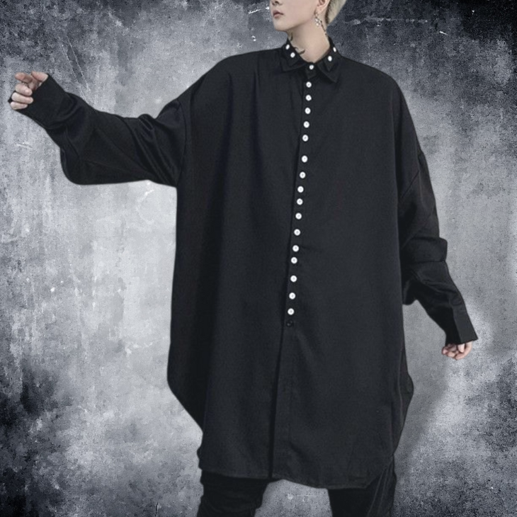 dark oversized shirt EN116