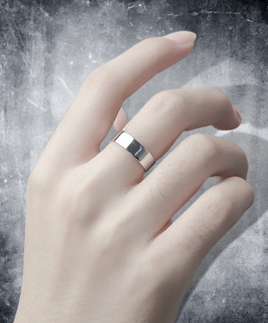 plain silver ring EN528