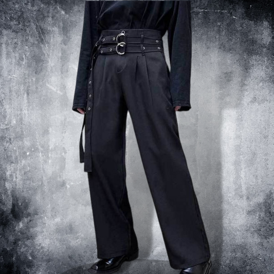 twin belt pants EN406