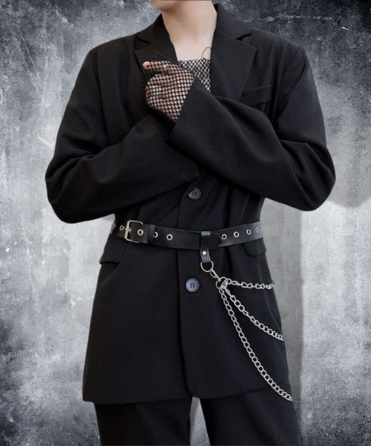 dark chain belt jacket EN747