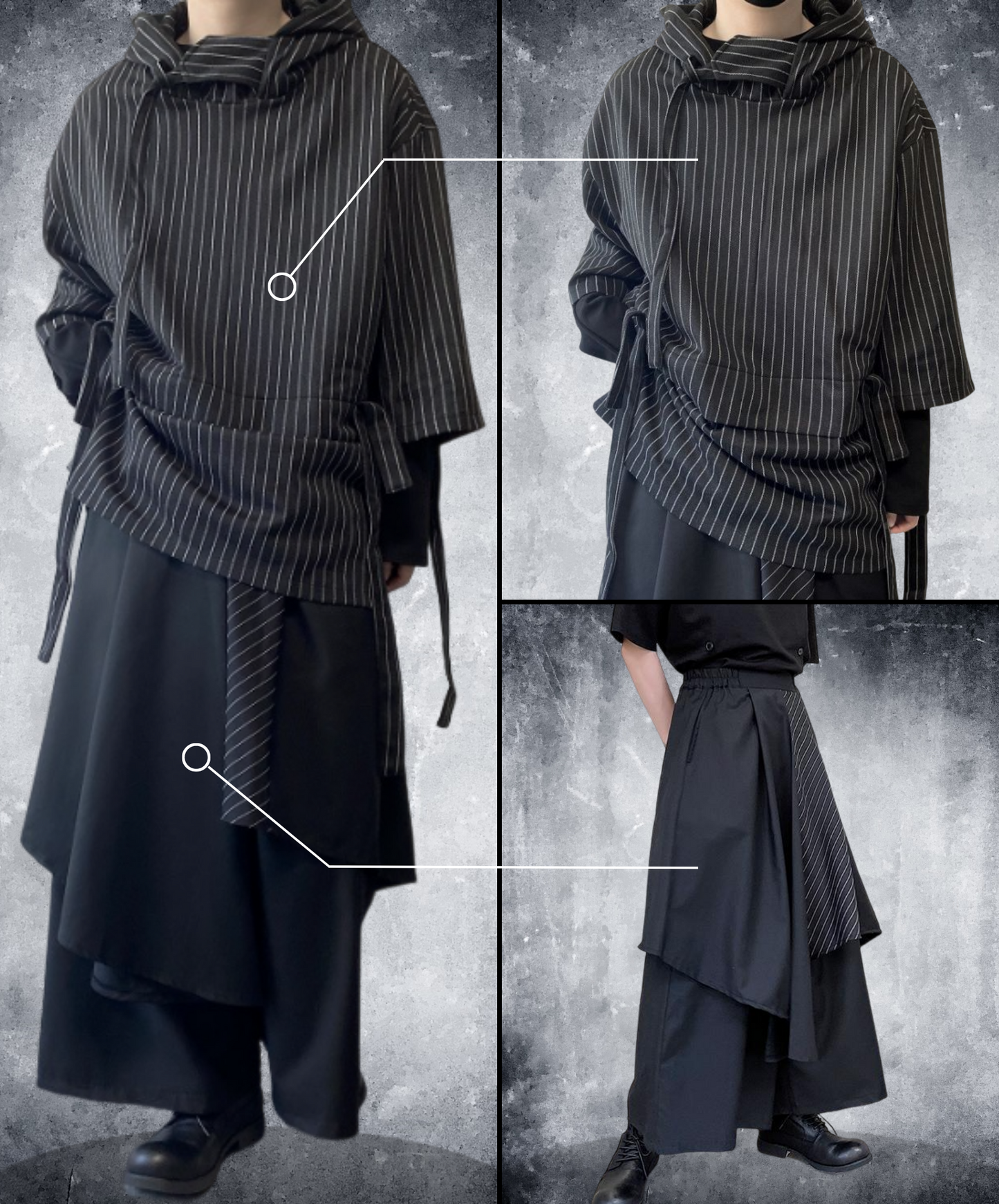【style11】dark mode outfit set EN892(hoodie + pants set)