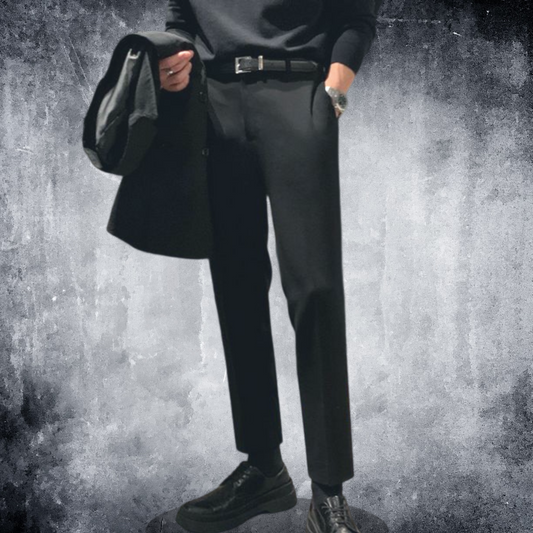 slim black slacks pants EN318