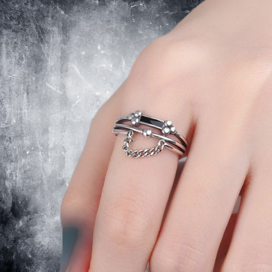 chain charm ring EN436