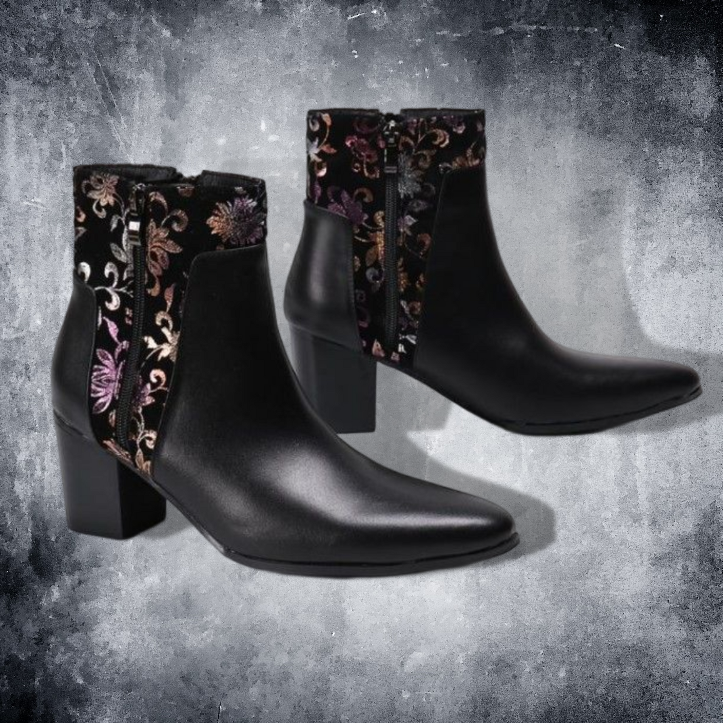 leather chelsea heel boots EN229