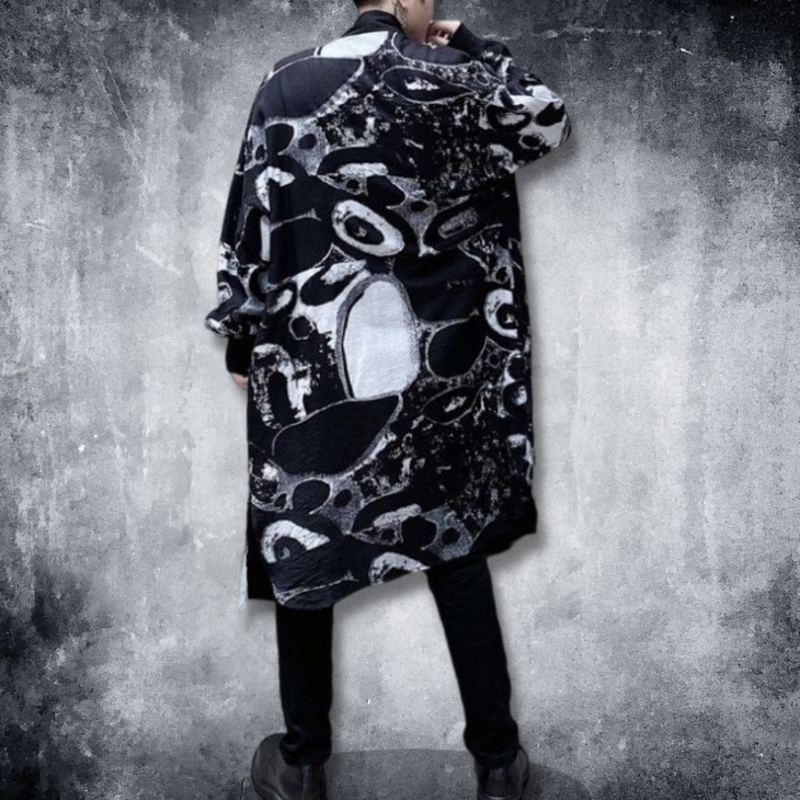 dark long cardigan EN090