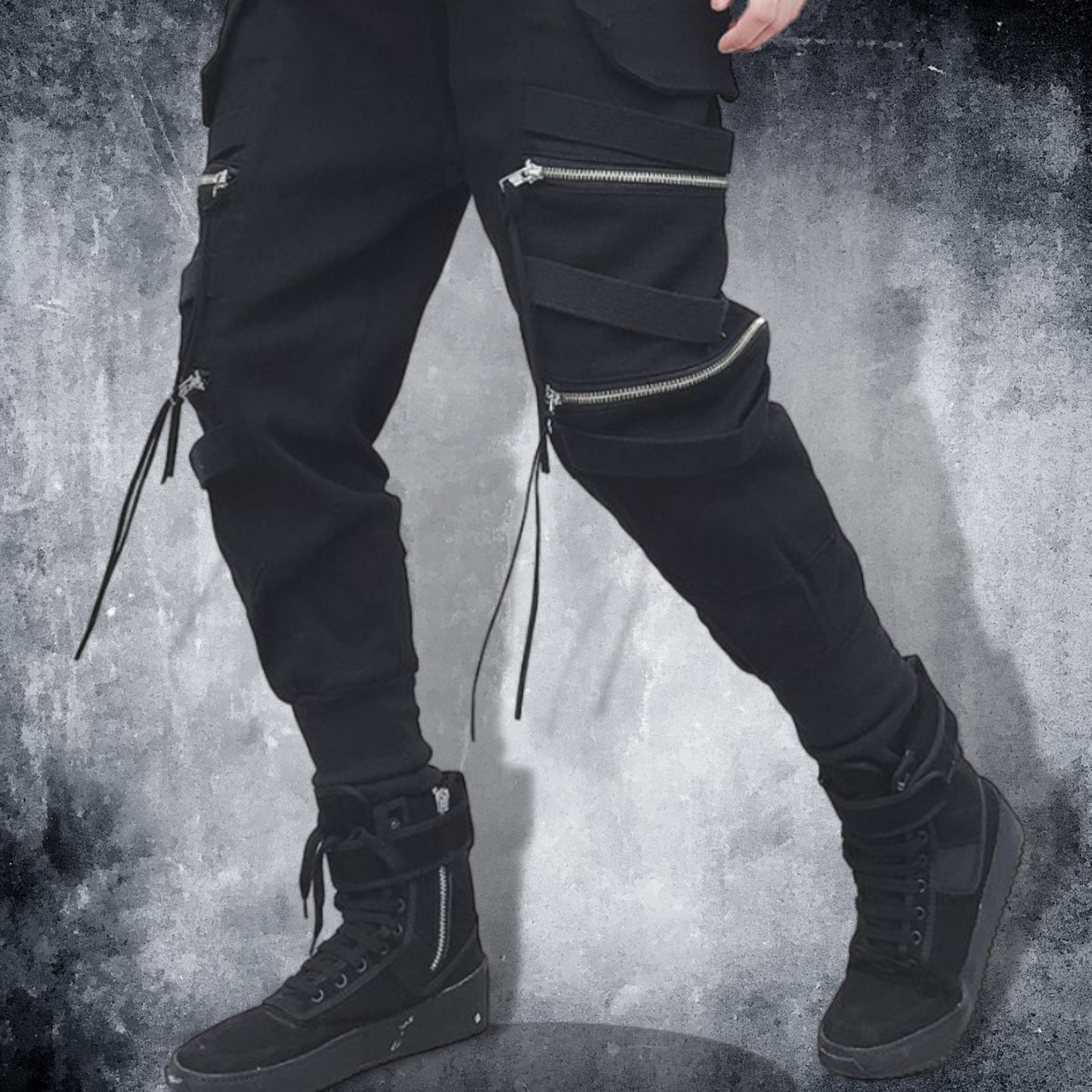 multi-zip street pants EN282