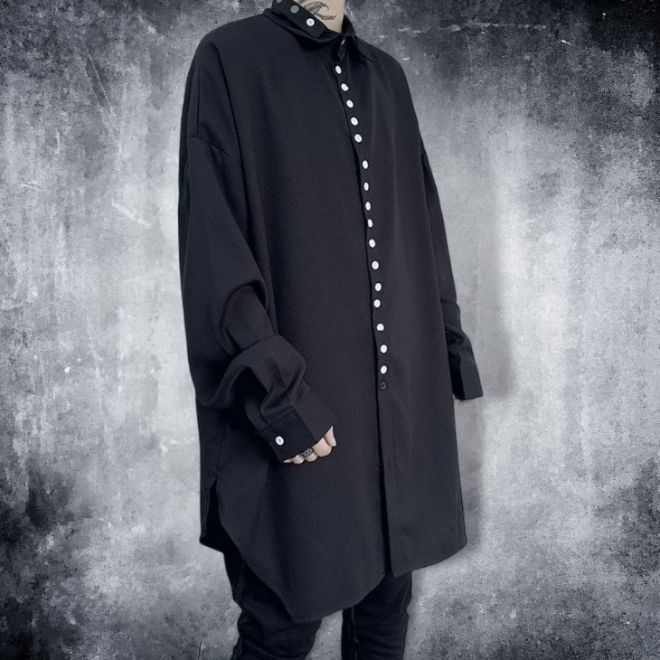 dark oversized shirt EN116