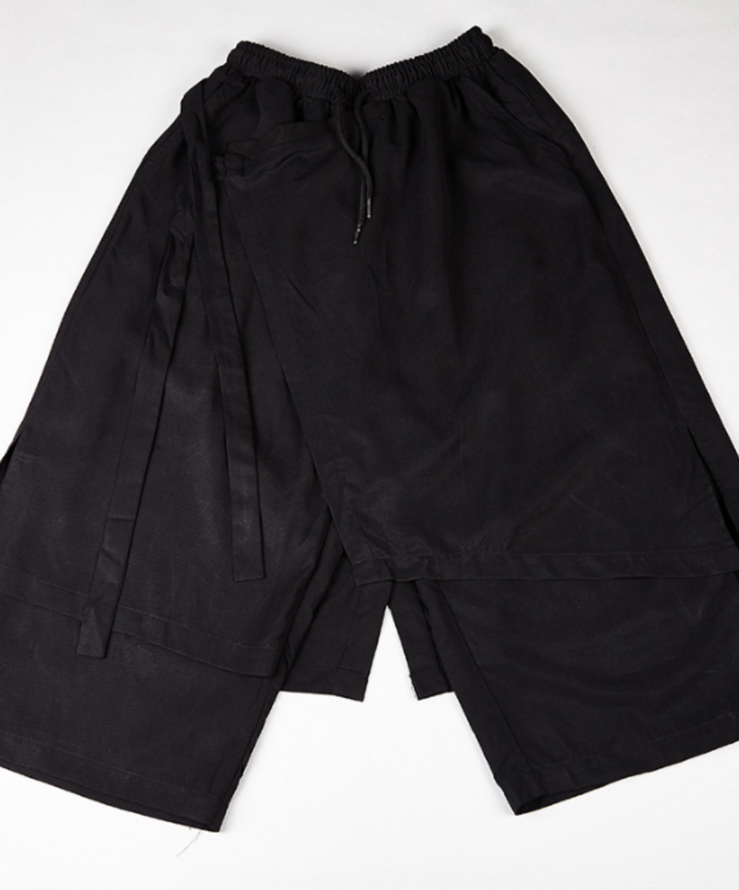 dark layered cropped wide pants EN537