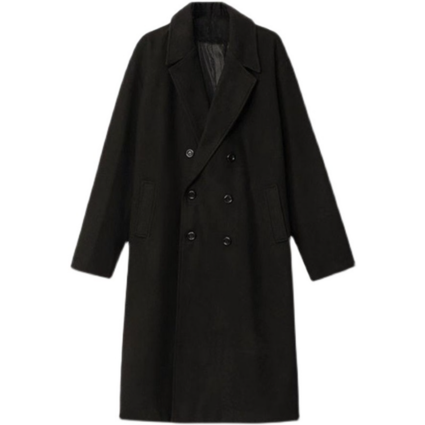 double breasted middle wool coat EN428