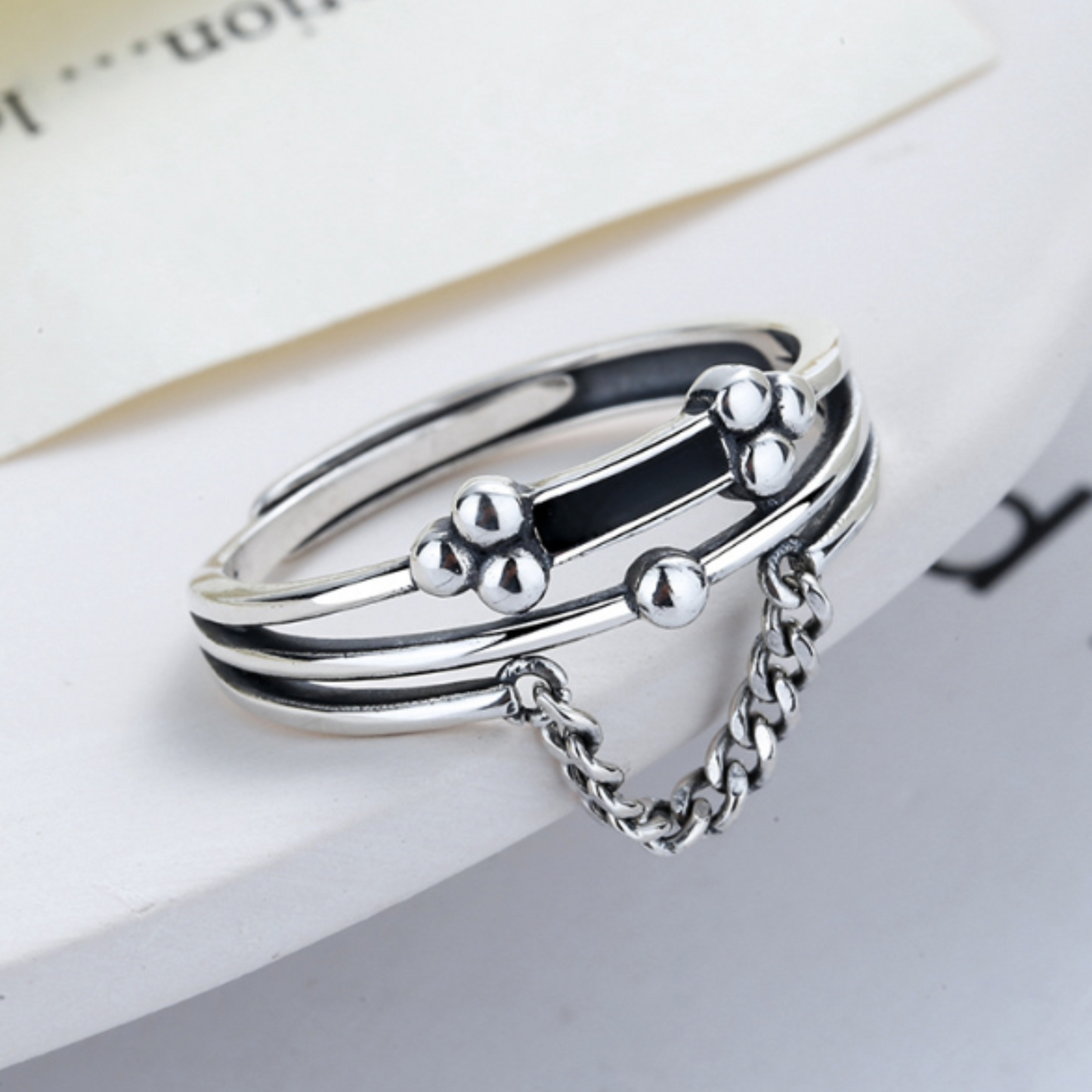 chain charm ring EN436
