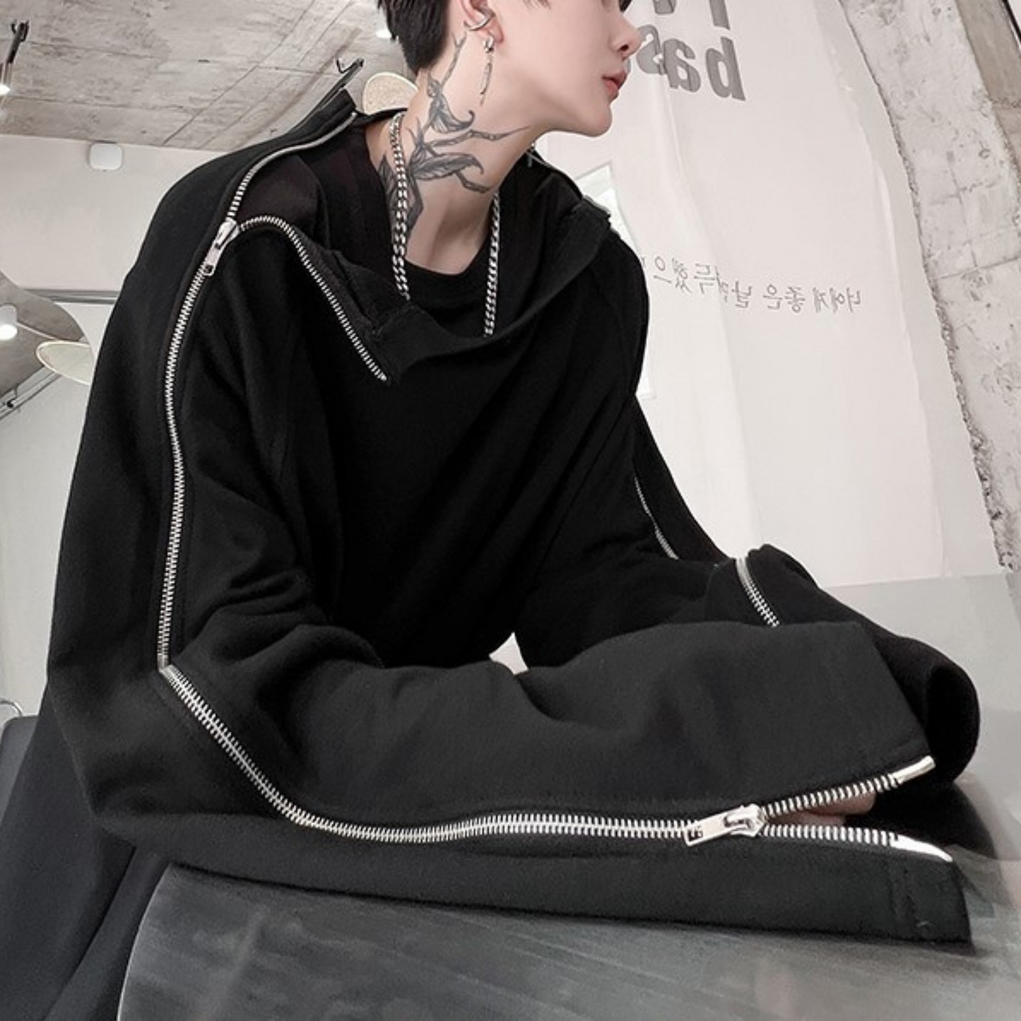 arm zip sweatshirts EN244