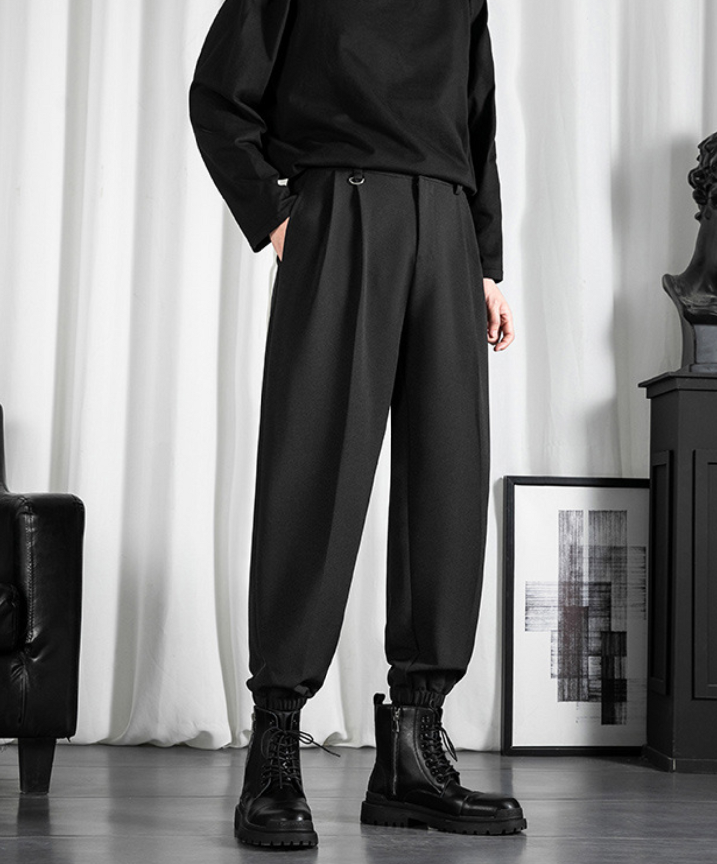 cropped length slacks harem pants EN632