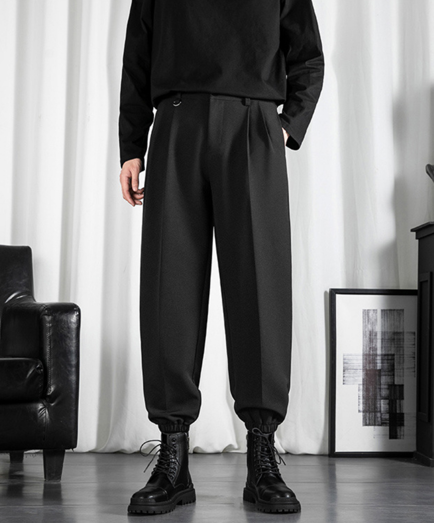 cropped length slacks harem pants EN632