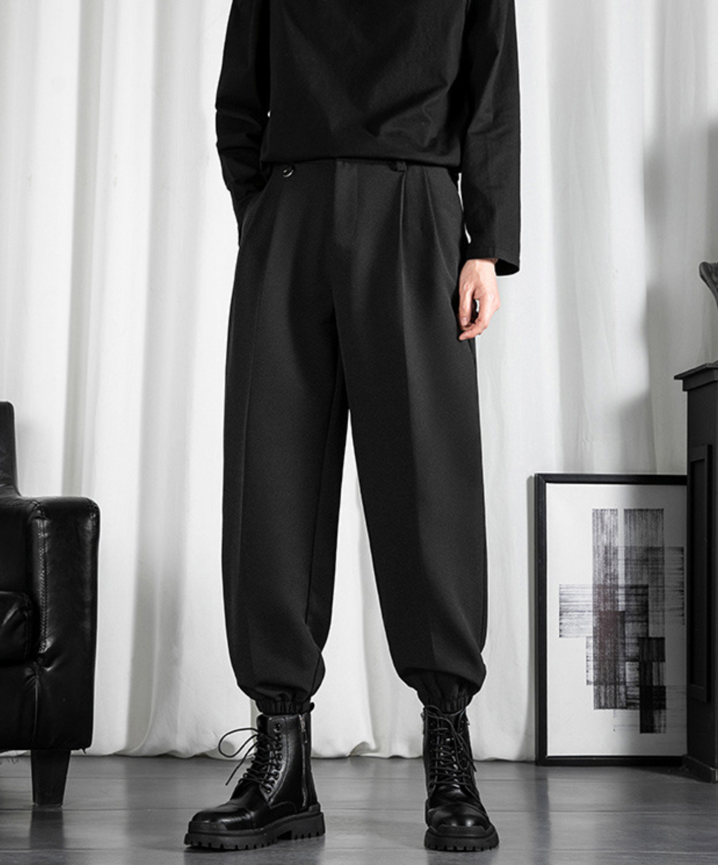 cropped length slacks harem pants EN632