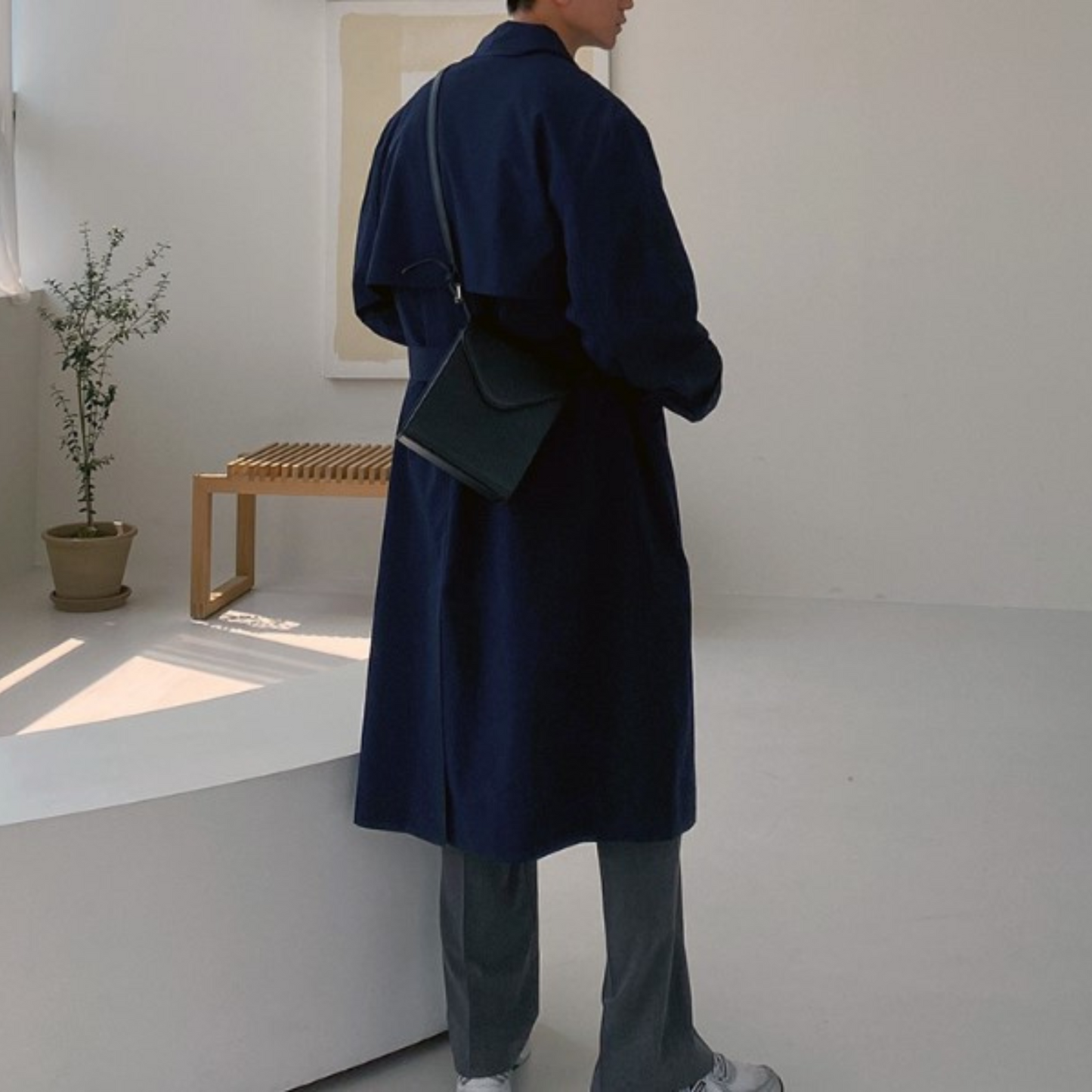 square shoulder leather bag EN200