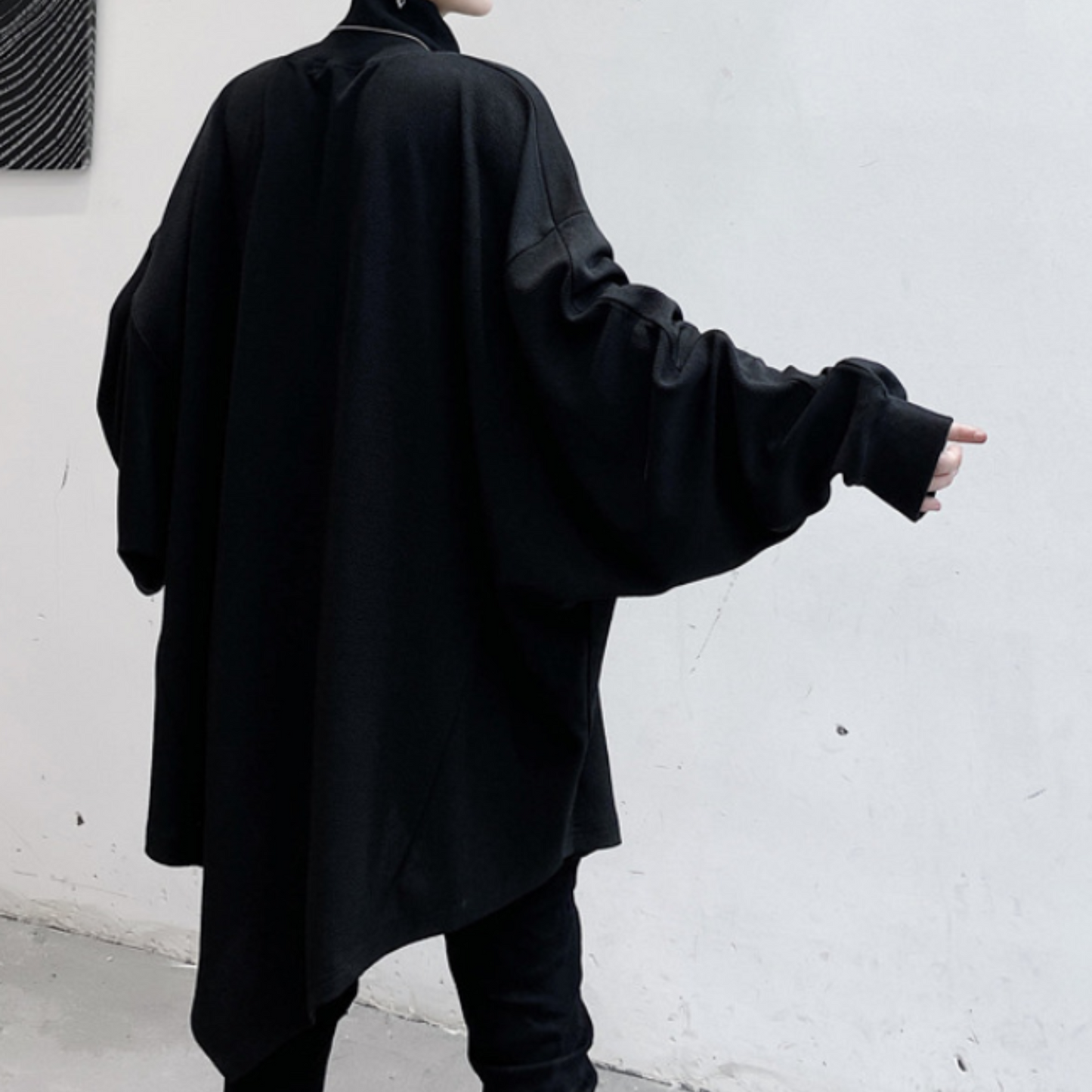 dark high neck cloak sweatshirts EN425
