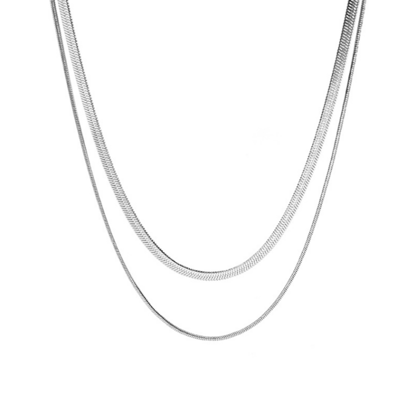 double layer snake bone necklace EN514