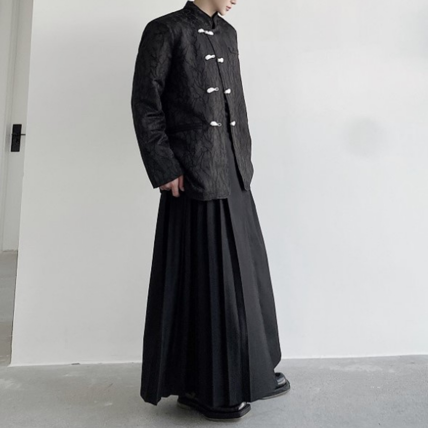 unisex dark pleated skirt EN250