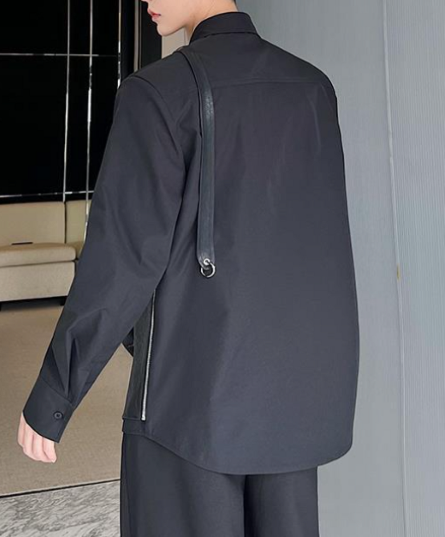 stand collar zip shirt EN622