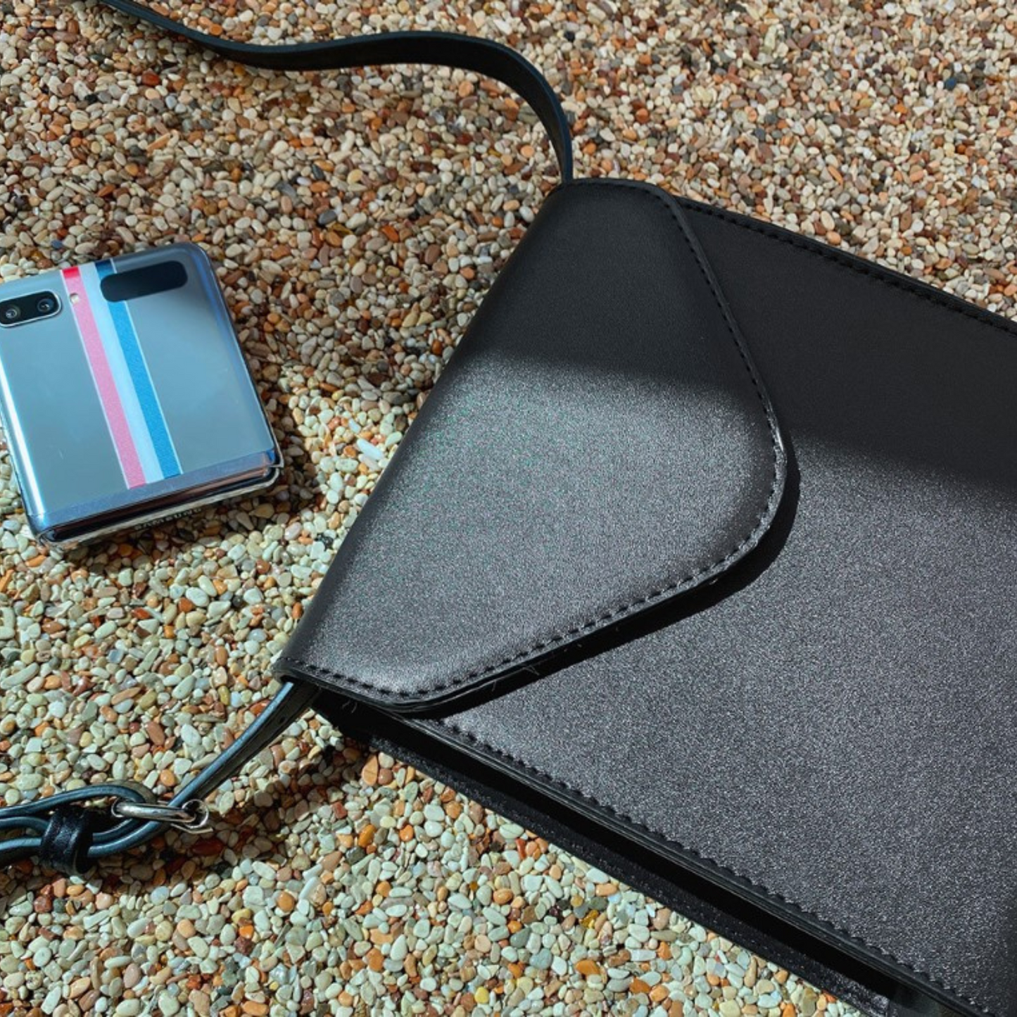 square shoulder leather bag EN200