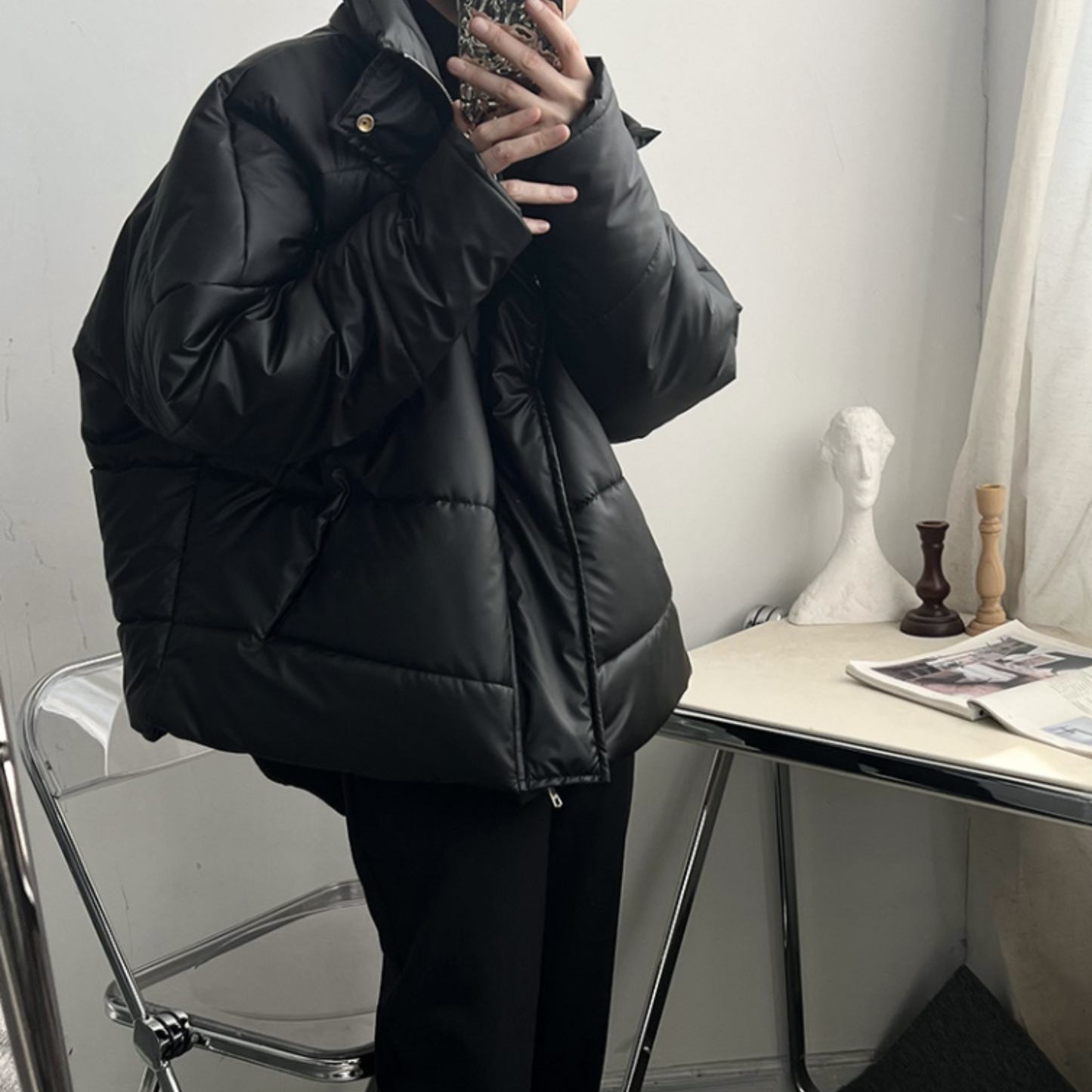 oversized black down EN316