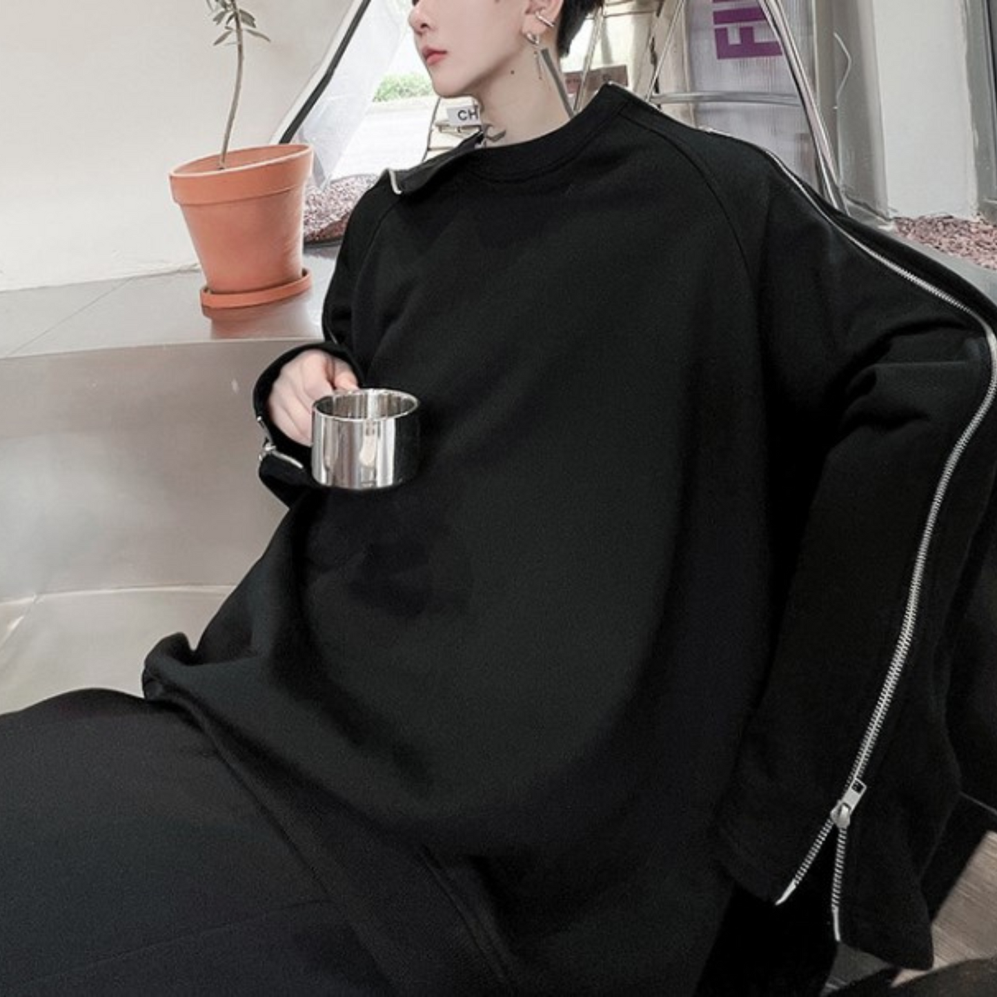 arm zip sweatshirts EN244