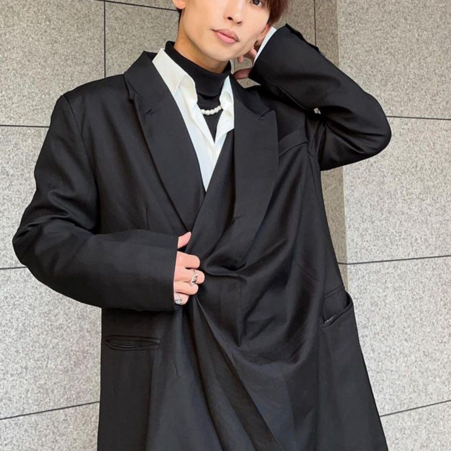 dark trench coat EN093