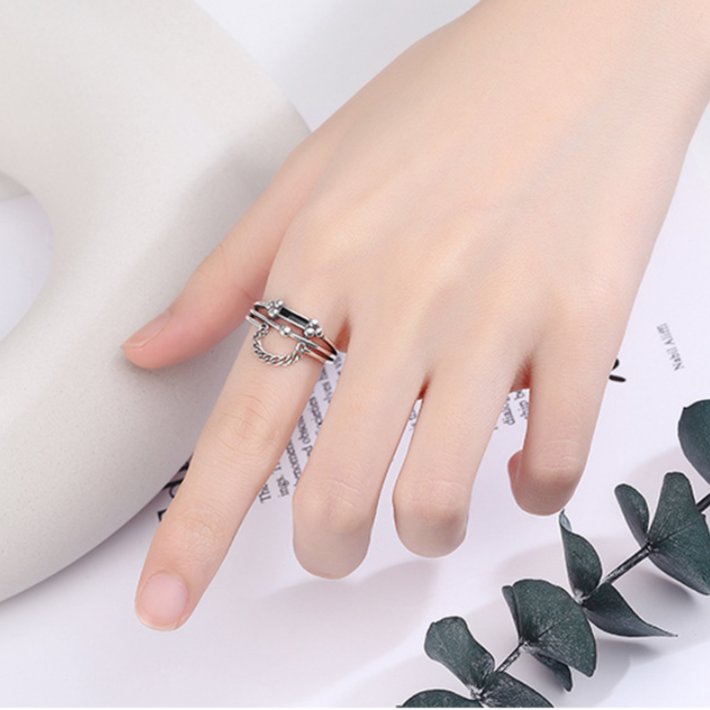 chain charm ring EN436