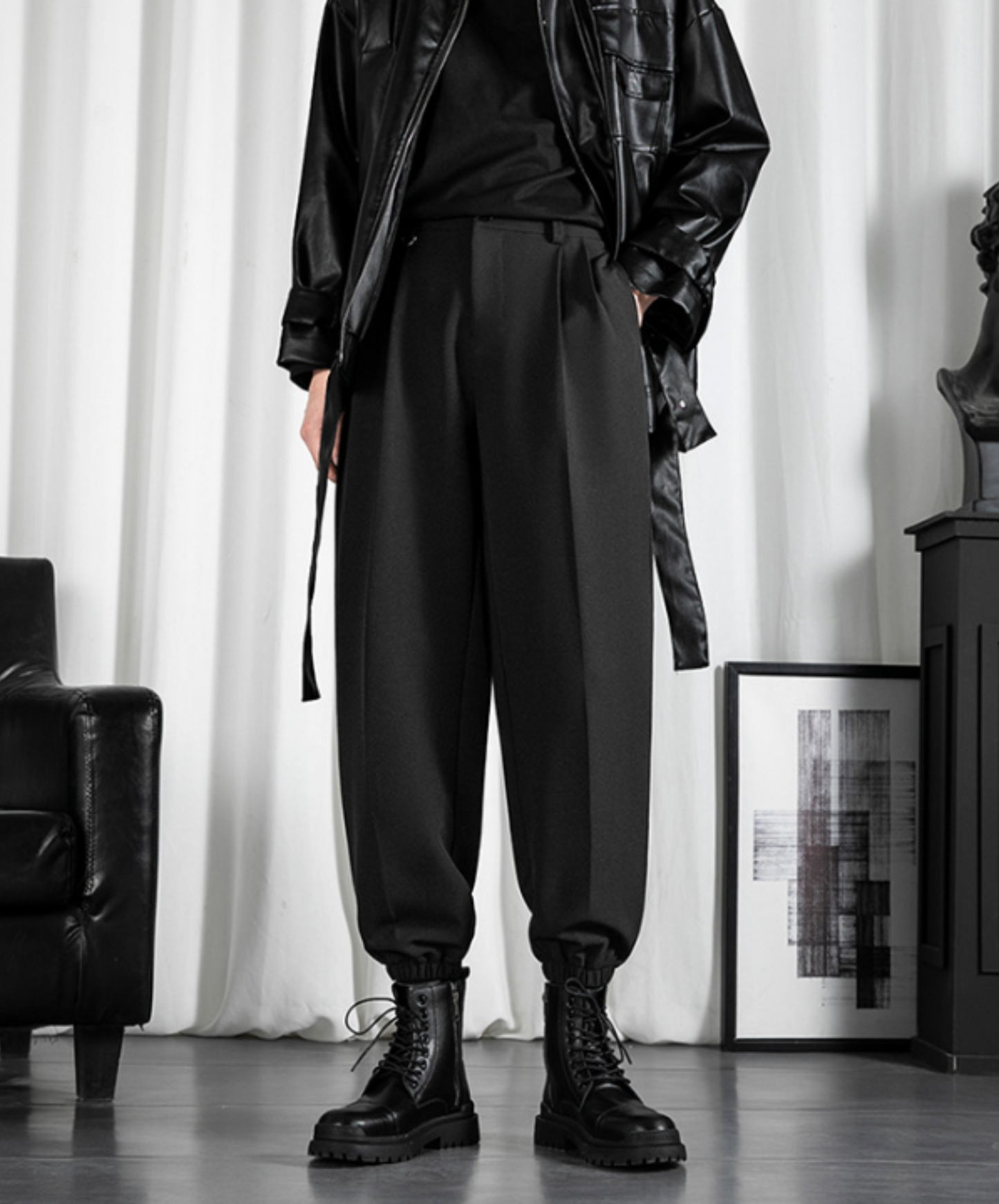 cropped length slacks harem pants EN632