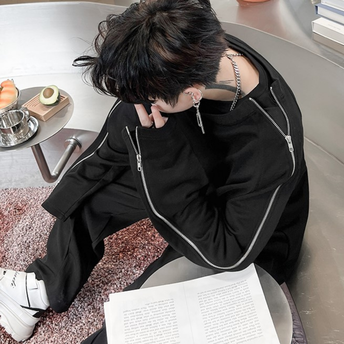 arm zip sweatshirts EN244