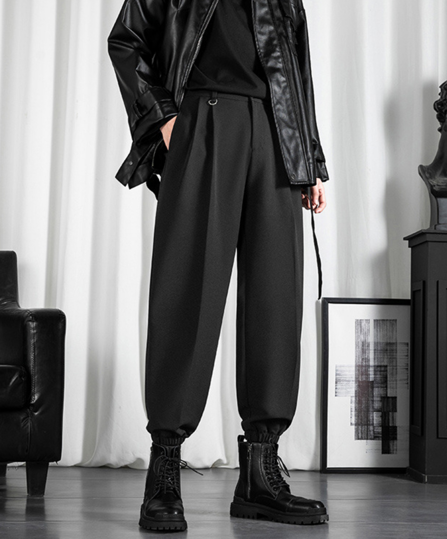 cropped length slacks harem pants EN632