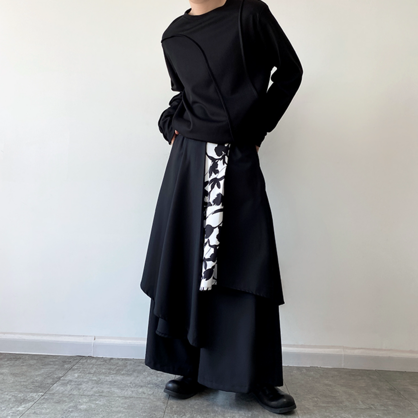 unisex design wide pants EN355