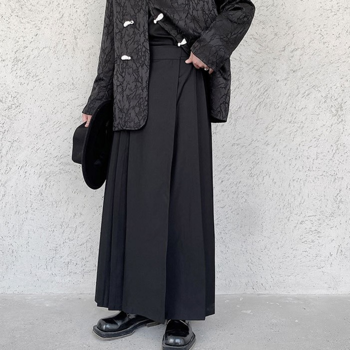 unisex dark pleated skirt EN250
