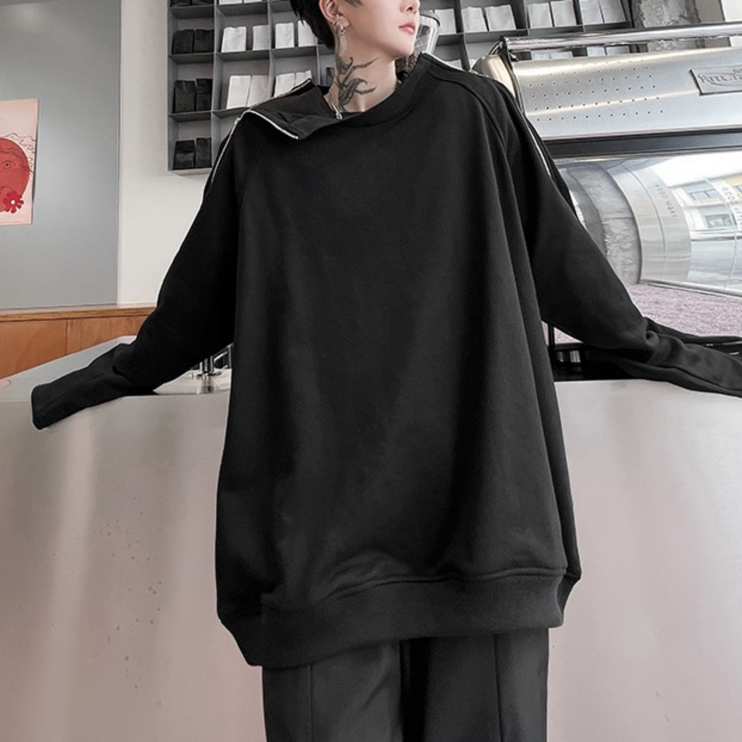 arm zip sweatshirts EN244