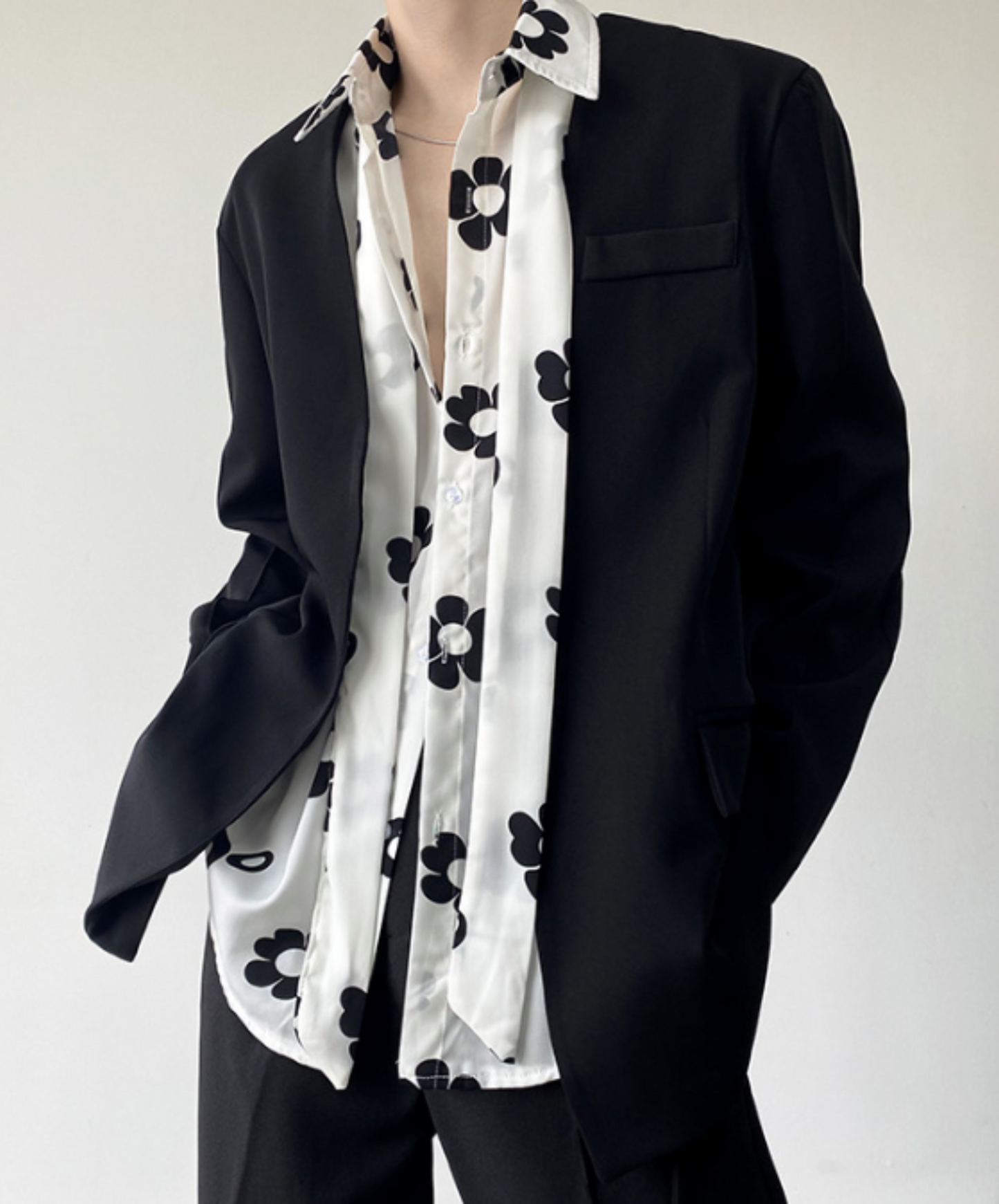 collarless belt jacket EN590