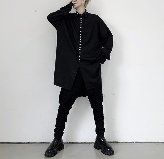 dark oversized shirt EN116