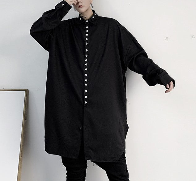 dark oversized shirt EN116