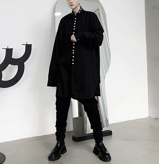 dark oversized shirt EN116