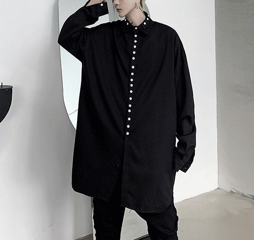 dark oversized shirt EN116