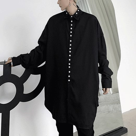 dark oversized shirt EN116
