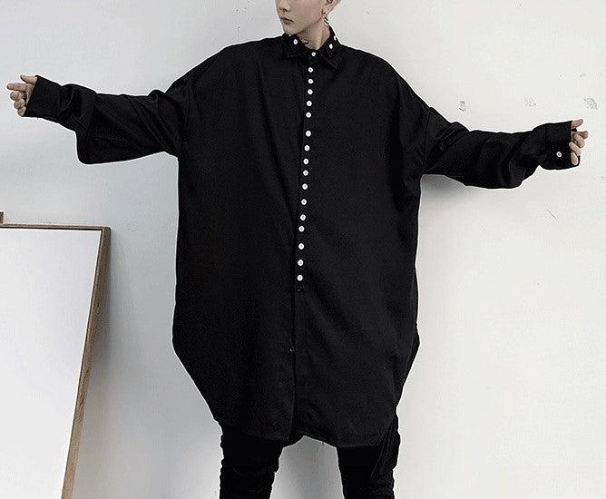 dark oversized shirt EN116