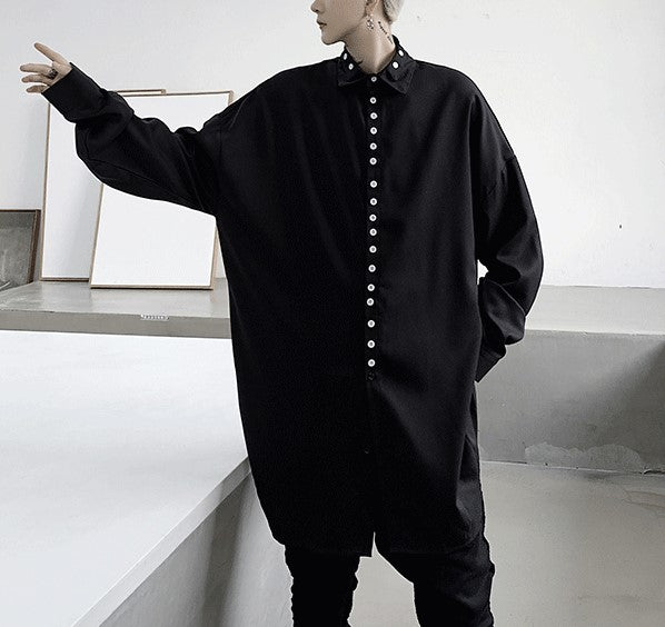 dark oversized shirt EN116