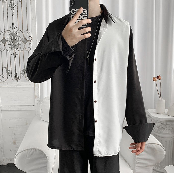 asymmetric oversized shirt EN031